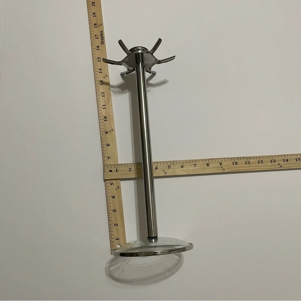 Modern Silver Metal Utensil Holder